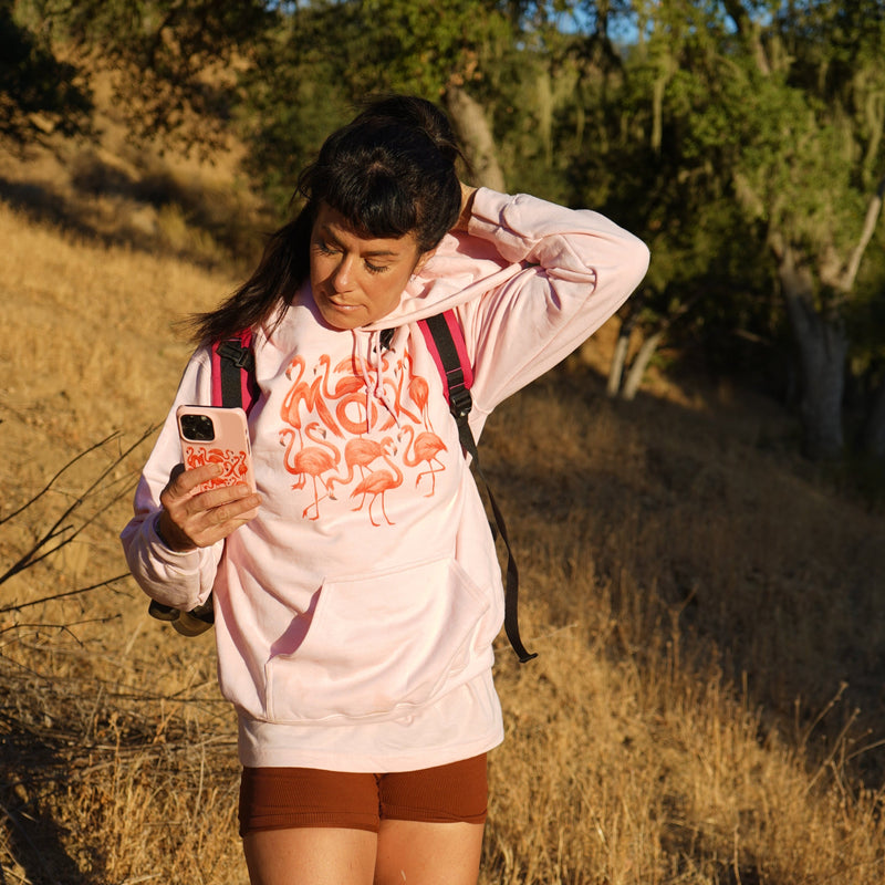 Moxi Flamingo Lightweight Hoodie