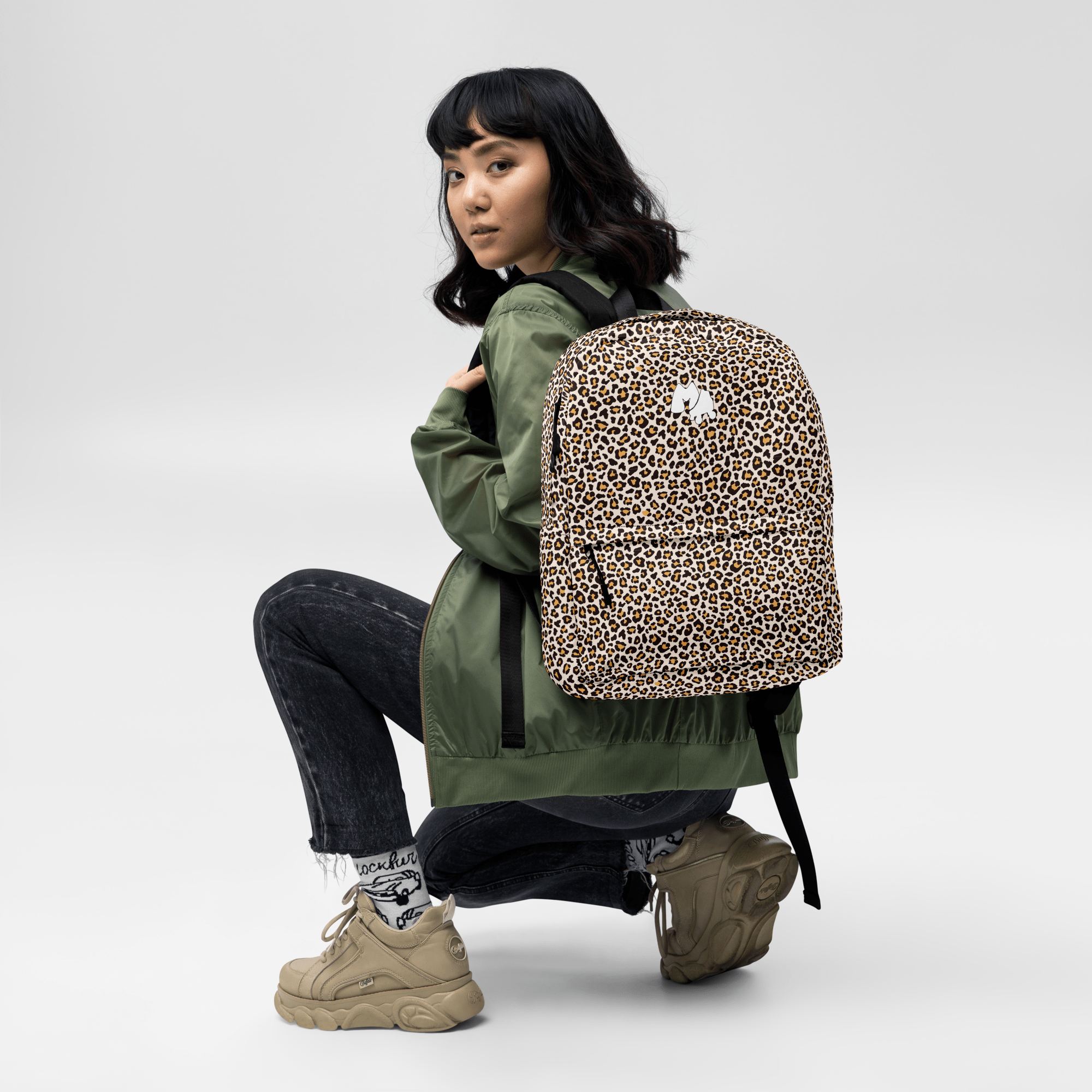 Realm top printed backpack