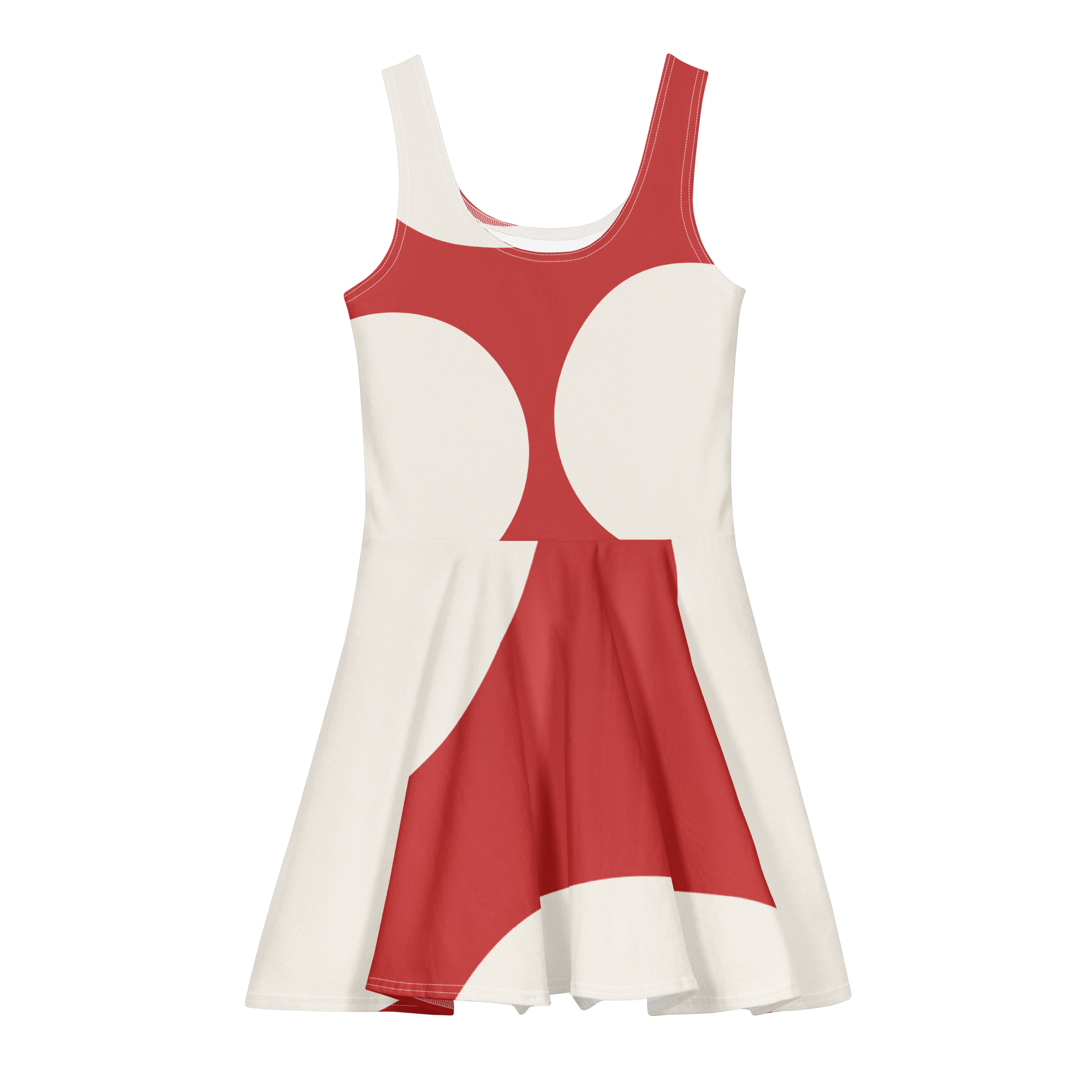 red cotton skater dress Cotton Twill Skater Dress (Red) ELTWINE
