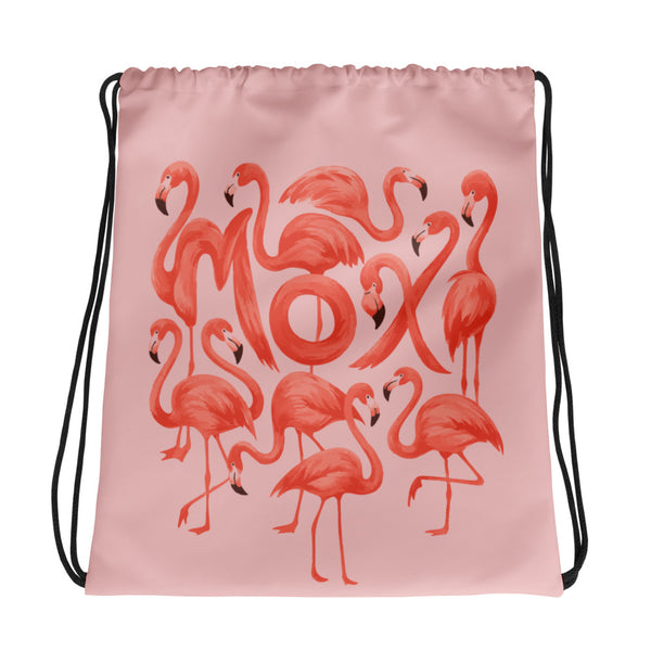 Moxi Flamingo Drawstring bag