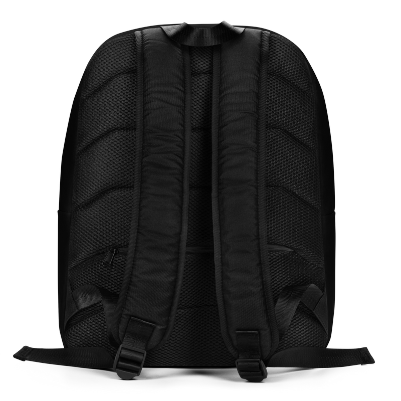 Black Moxi backpack with a large front graphic featuring a fierce black panther inside an orange circle and bold red “MOXI Roller Skates” text. Designed with padded shoulder straps and side pocket for everyday use or skate gear.