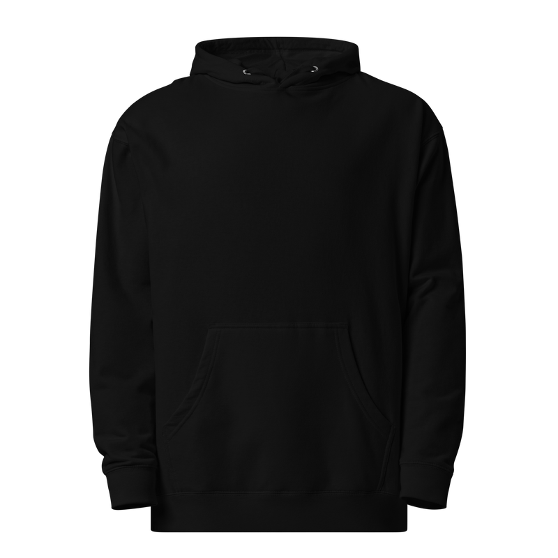 Black, lightweight Moxi hoodie featuring a bold back graphic of a vintage-style black panther inside an orange circle, with red “MOXI” text above and “HELLCATS” below.