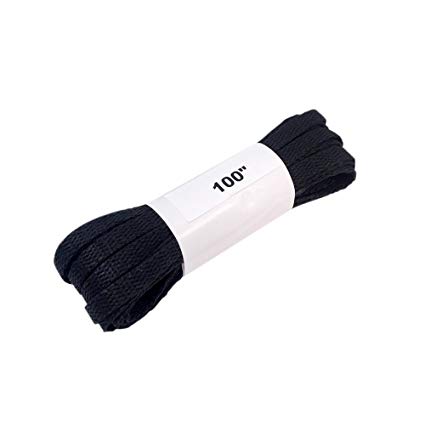 Black Textured Poly Laces