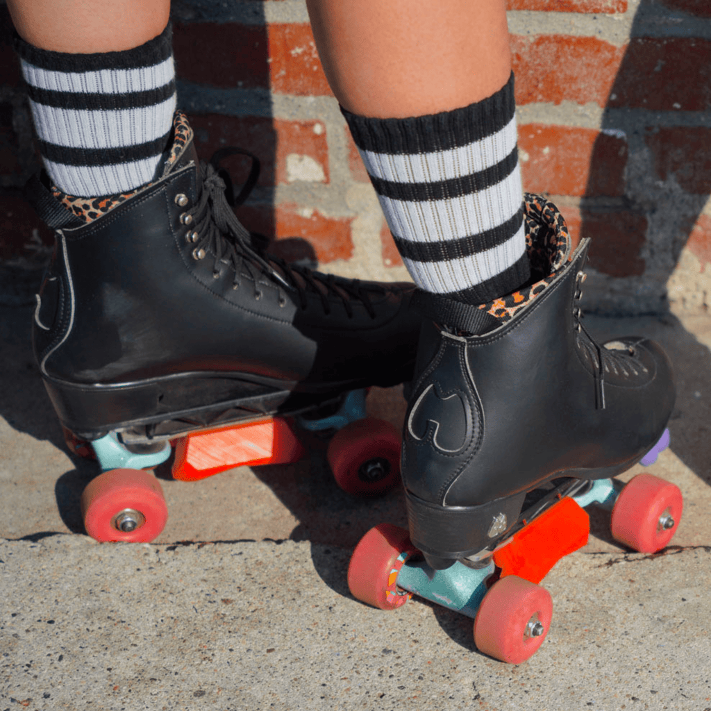 14-Inch Skater Socks - Black Tube Sock