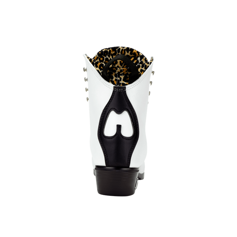 Vegan Jack 1 (White, Boot Only, Leopard Lining)