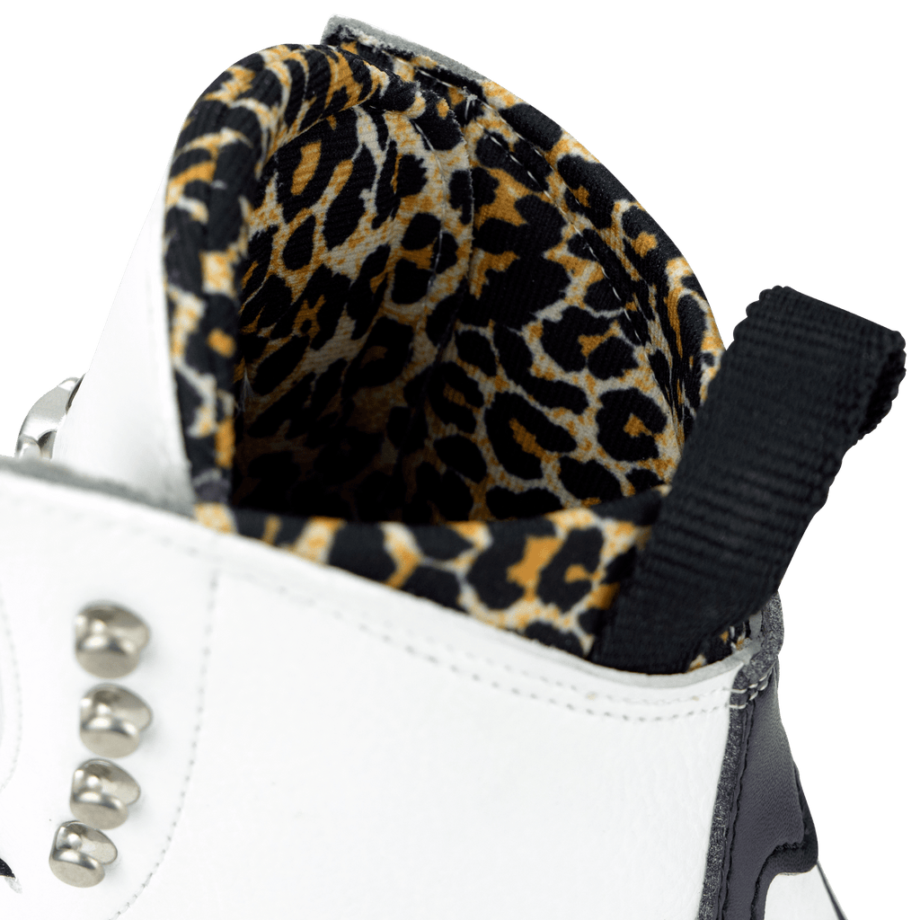 Vegan Jack 1 (White, Boot Only, Leopard Lining)