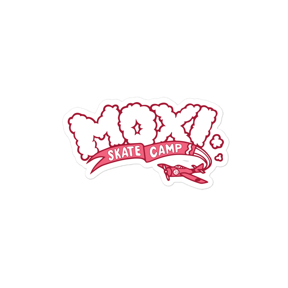 Moxi Camp Sticker 4" pink