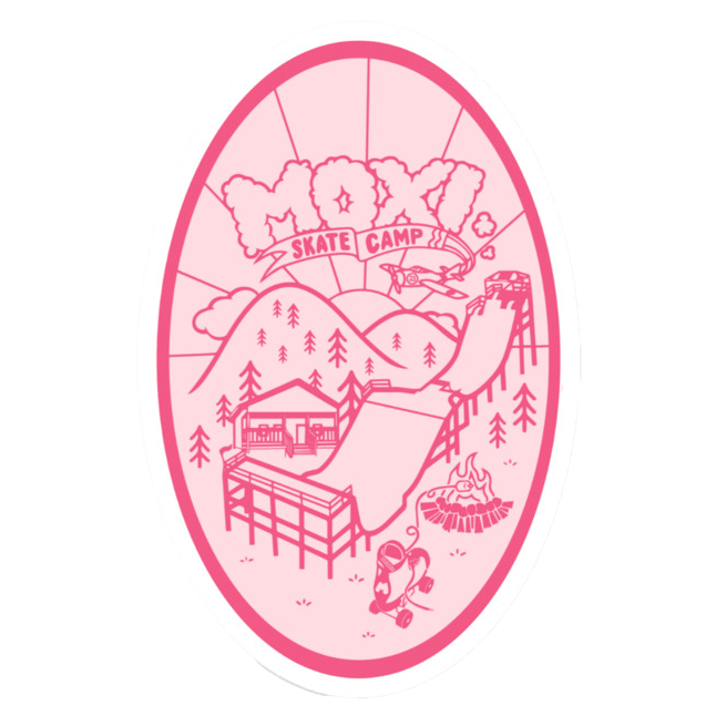 Single Camp Logo Sticker pink