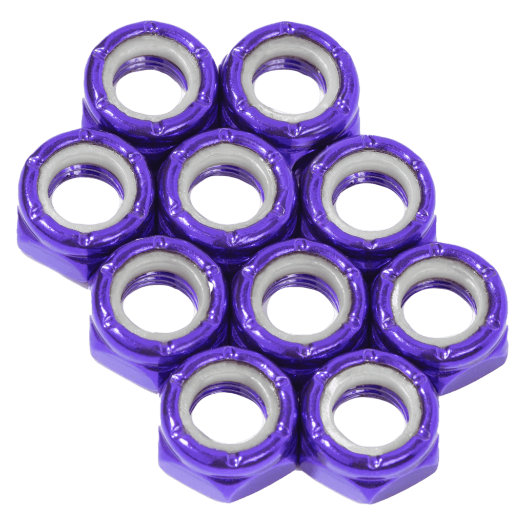 Purple Defiant Upgrades Colored Axle Nuts