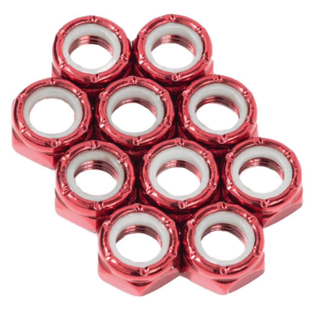 Defiant Upgrades Colored Axle Nuts red