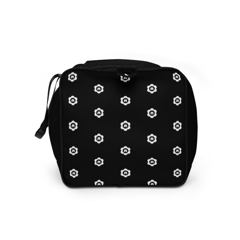 left side of Bloom Spring Skate-cation Duffle (Black)