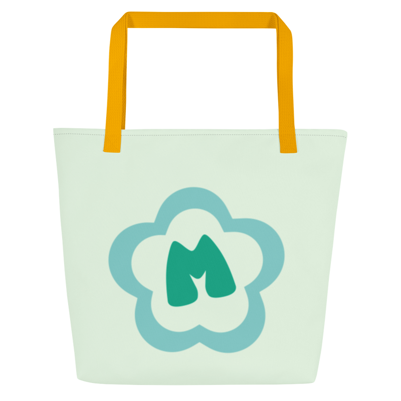 Calling All Skaters Skate Tote Bag back showing flower
