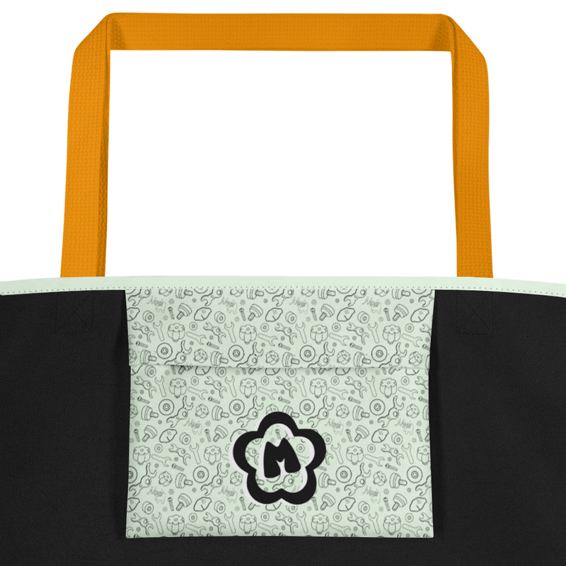 Calling All Skaters Skate Tote Bag inside pocket