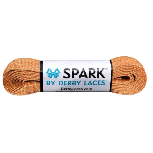 Light copper Spark Roller Skate Laces by Derby