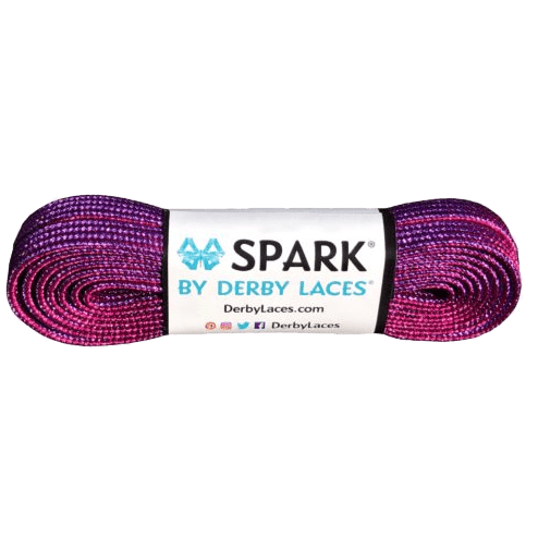 magenta Spark Roller Skate Laces by Derby
