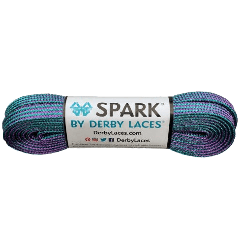pink purple Spark Roller Skate Laces by Derby