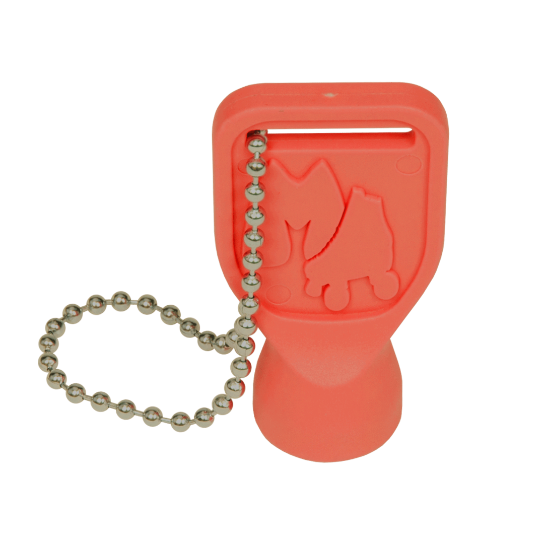 Red Dog Tag with Chain