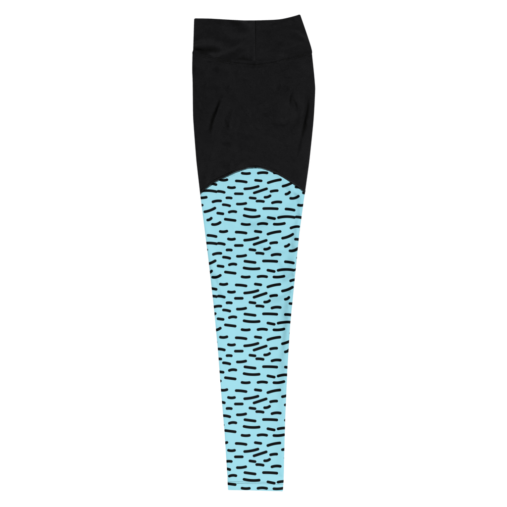A Dash of 90’s Leggings (Aqua Blast)