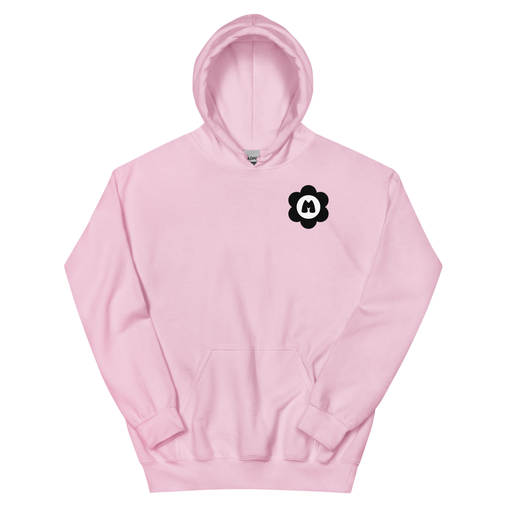 front of Bloom Unisex Hoodie in pink