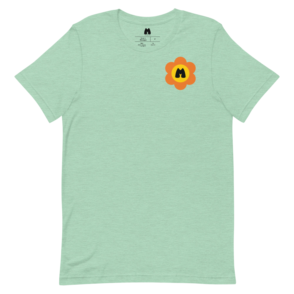 front of Bloom Unisex Tee in green