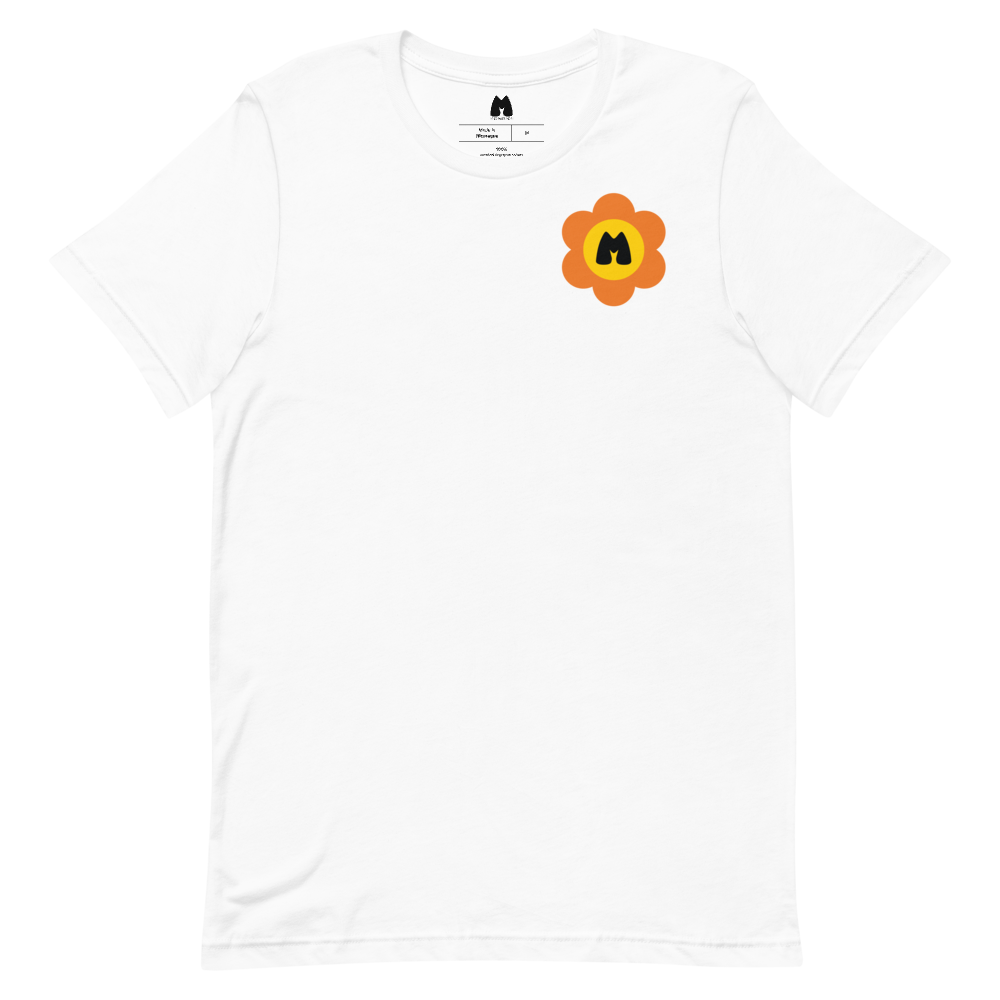 front of Bloom Unisex Tee in white