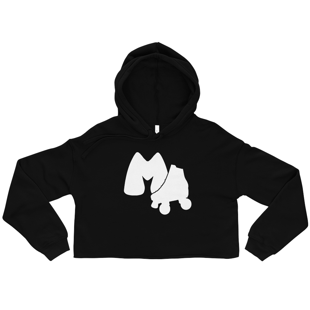 Skate-Cation Crop Hoodie black