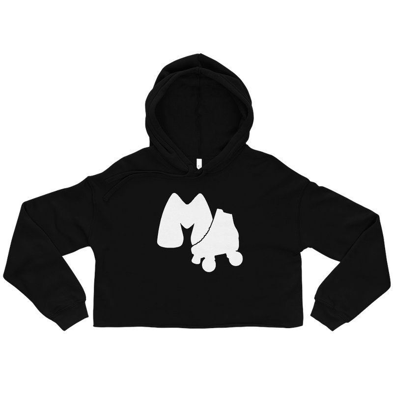 Skate-Cation Crop Hoodie black